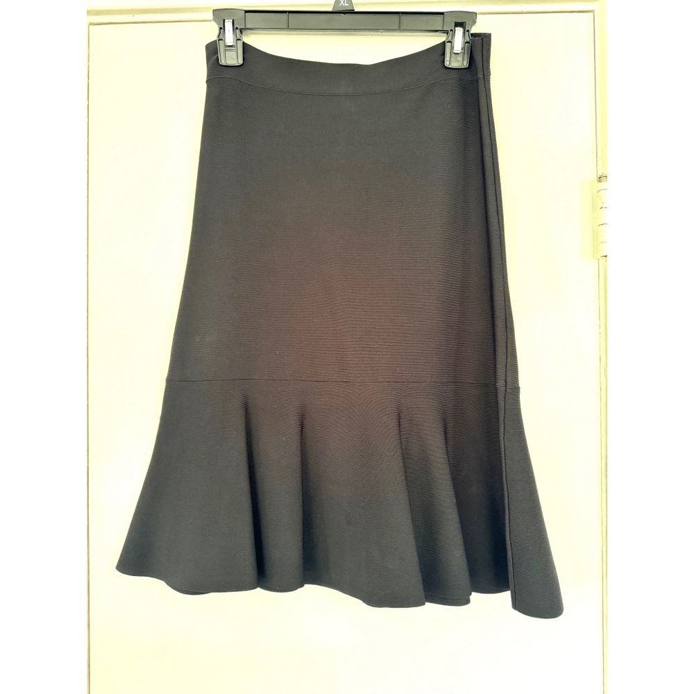 BCBG Black Knitted Midi Mermaid Skirt